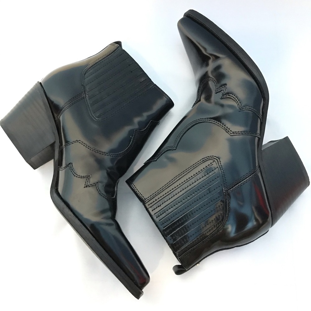 Sam Edelman black Winona Western Bootie